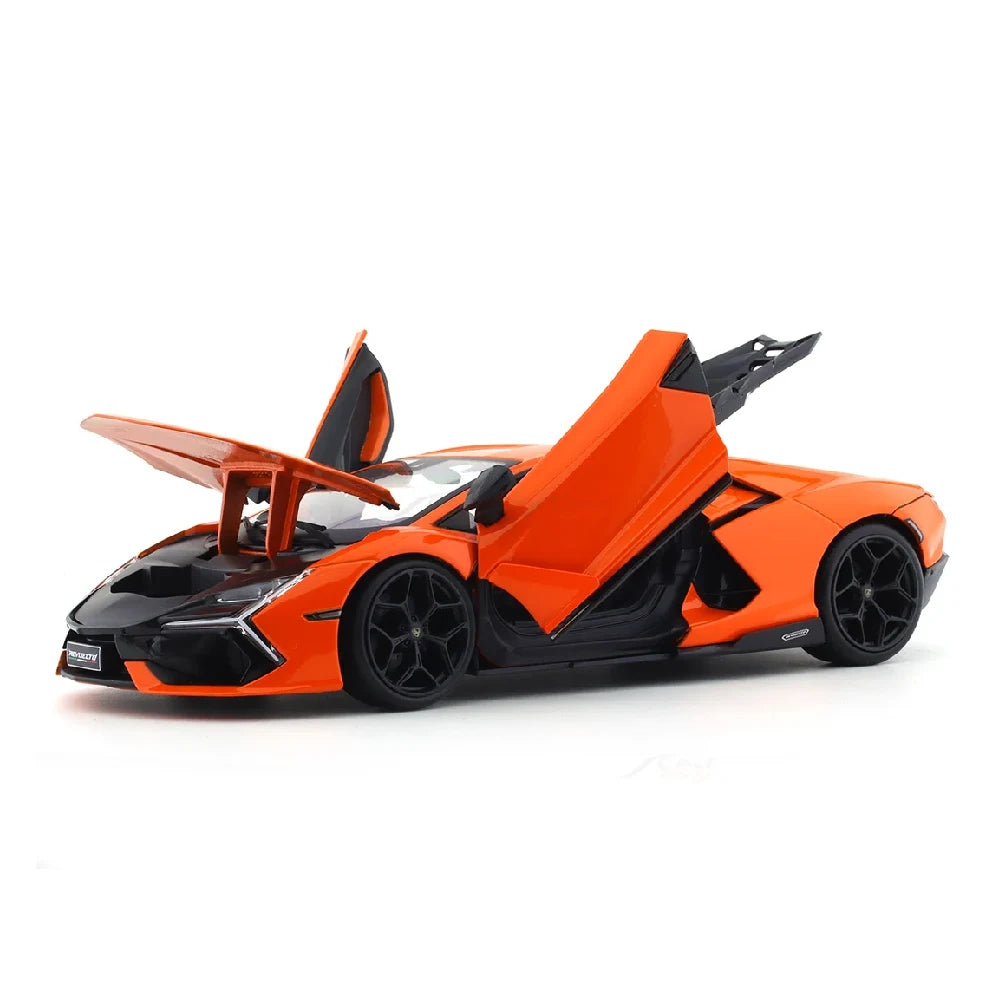 Mașină din metal Lamborghini Revuelto, scară 1:24, portocalie, MSZ (68200A/1)