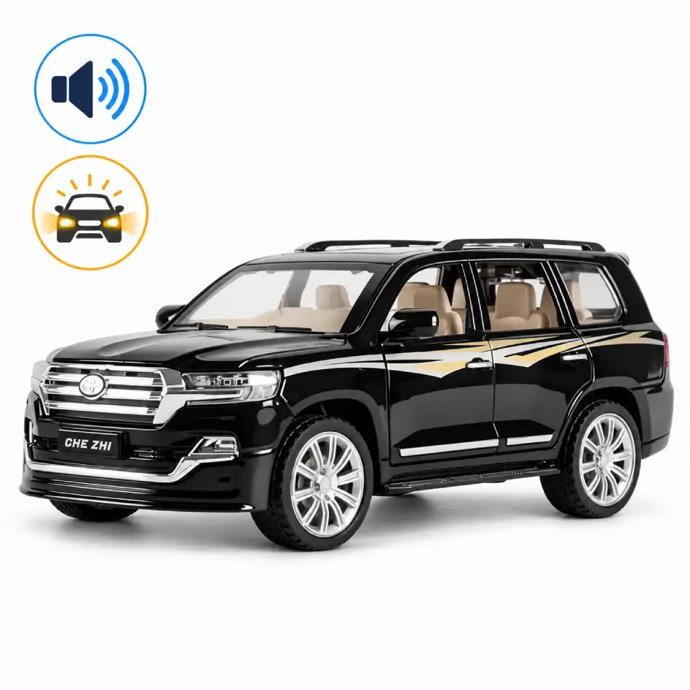 Mașină din metal Toyota Land Cruiser Prado, scară 1:24, neagră, MSZ (68270A/2)