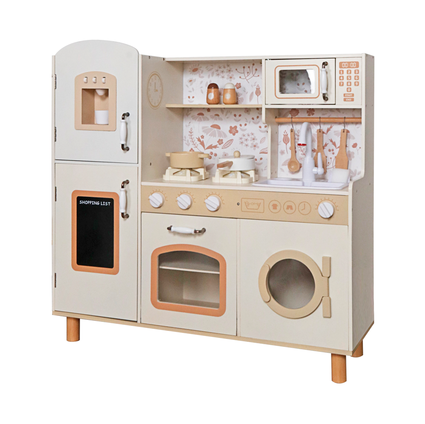 Bucătărie din lemn cu accesorii și funcții, 90,1 x 29,7 x 90 cm, albă, W10C790F cod:716594