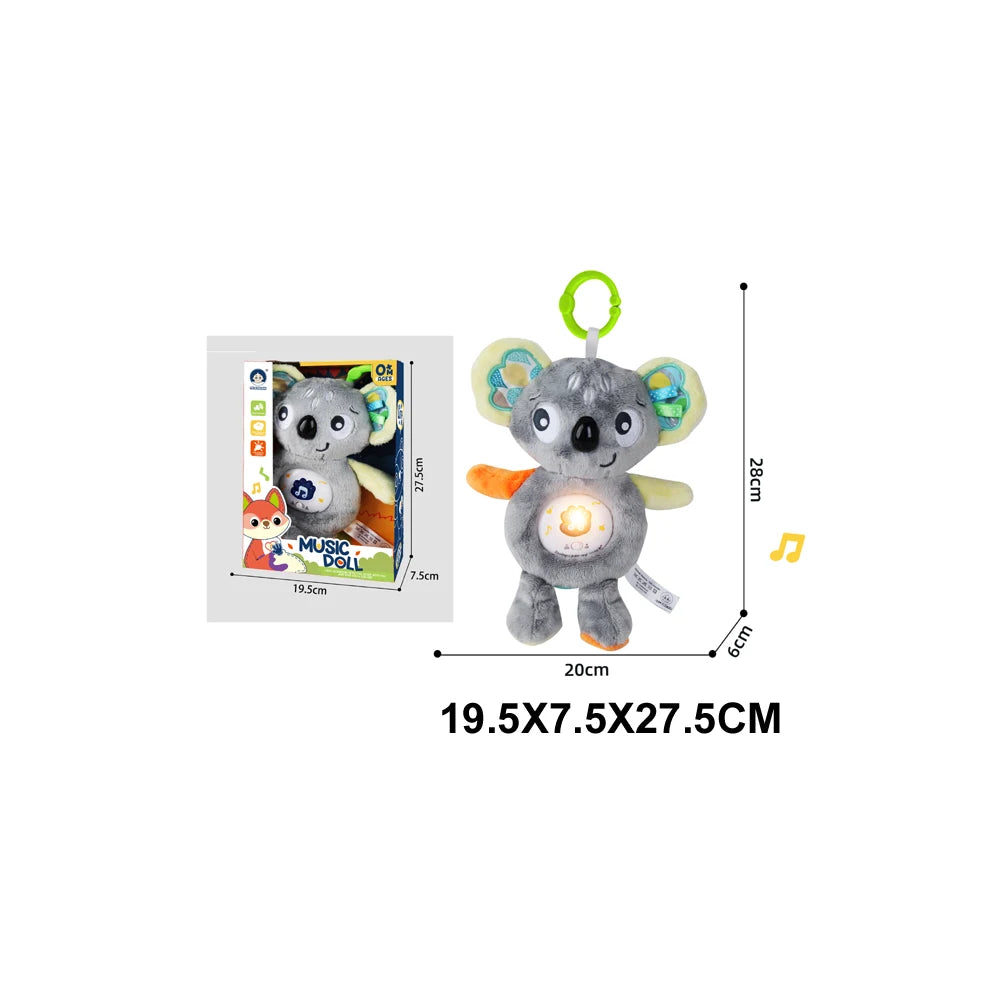 Jucărie muzicală cu lumină și inel de agățare, Koala (25357)