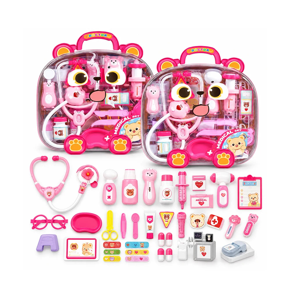Set de doctor în gentuță, cu lumini și sunete, 2 modele (37802)