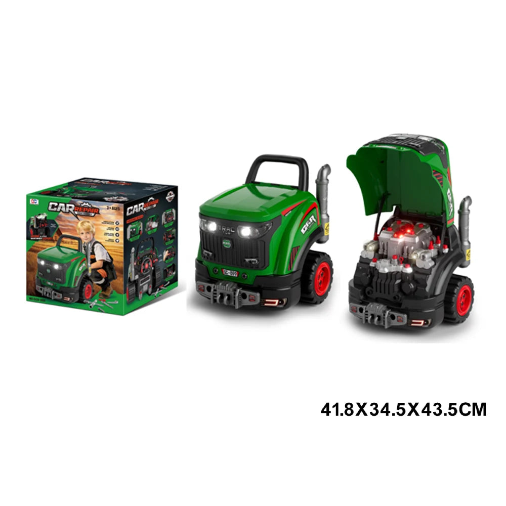 Set de mecanic auto pentru copii cu motor și unelte (09628)