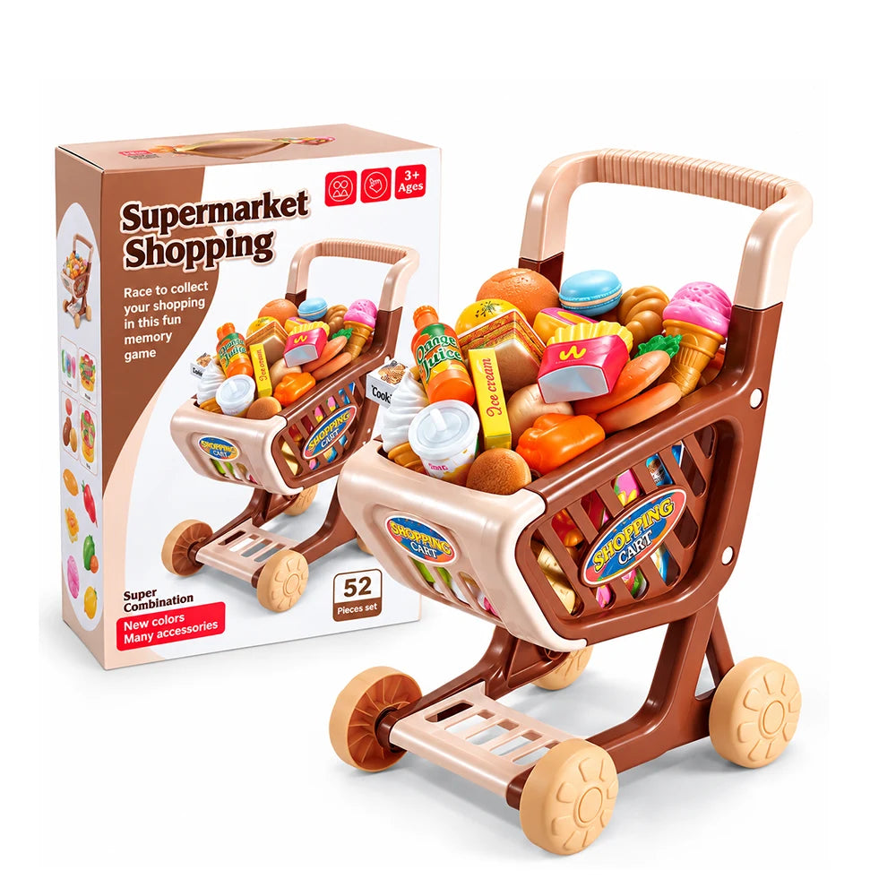 Cărucior de cumpărături cu alimente, 52 de piese (78969)