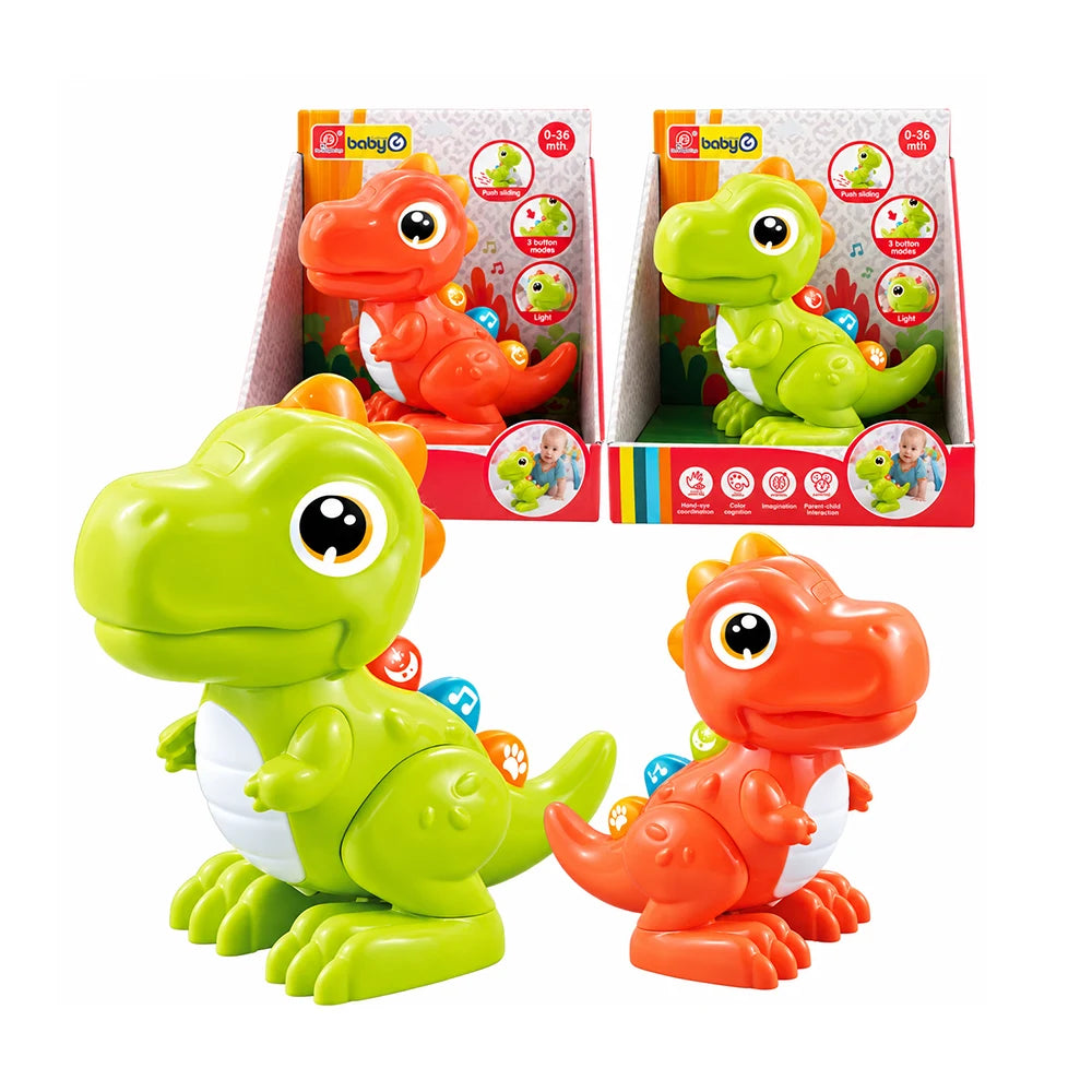 Dinozaur interactiv cu lumini și sunete, 2 culori (36552)