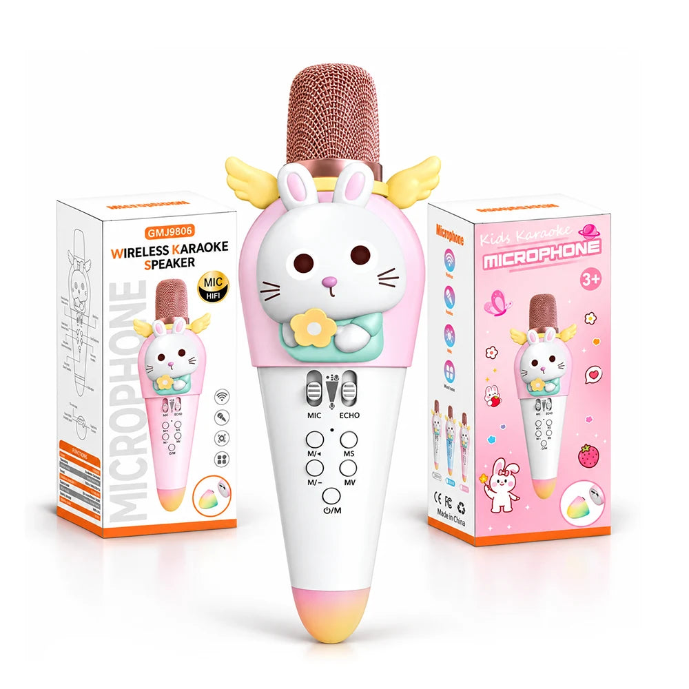 Microfon karaoke pentru copii cu Bluetooth, Iepuraș (268610)