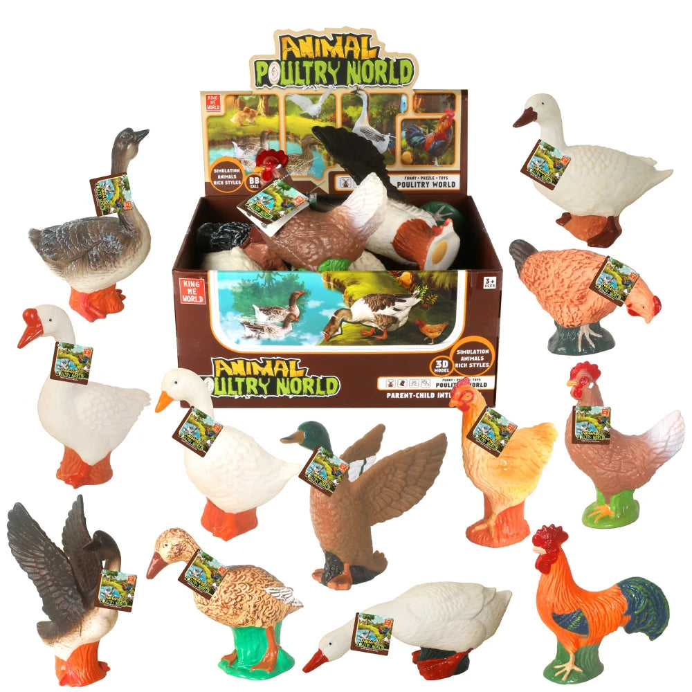 Set figurine păsări domestice, 12 piese (794065) la bucata