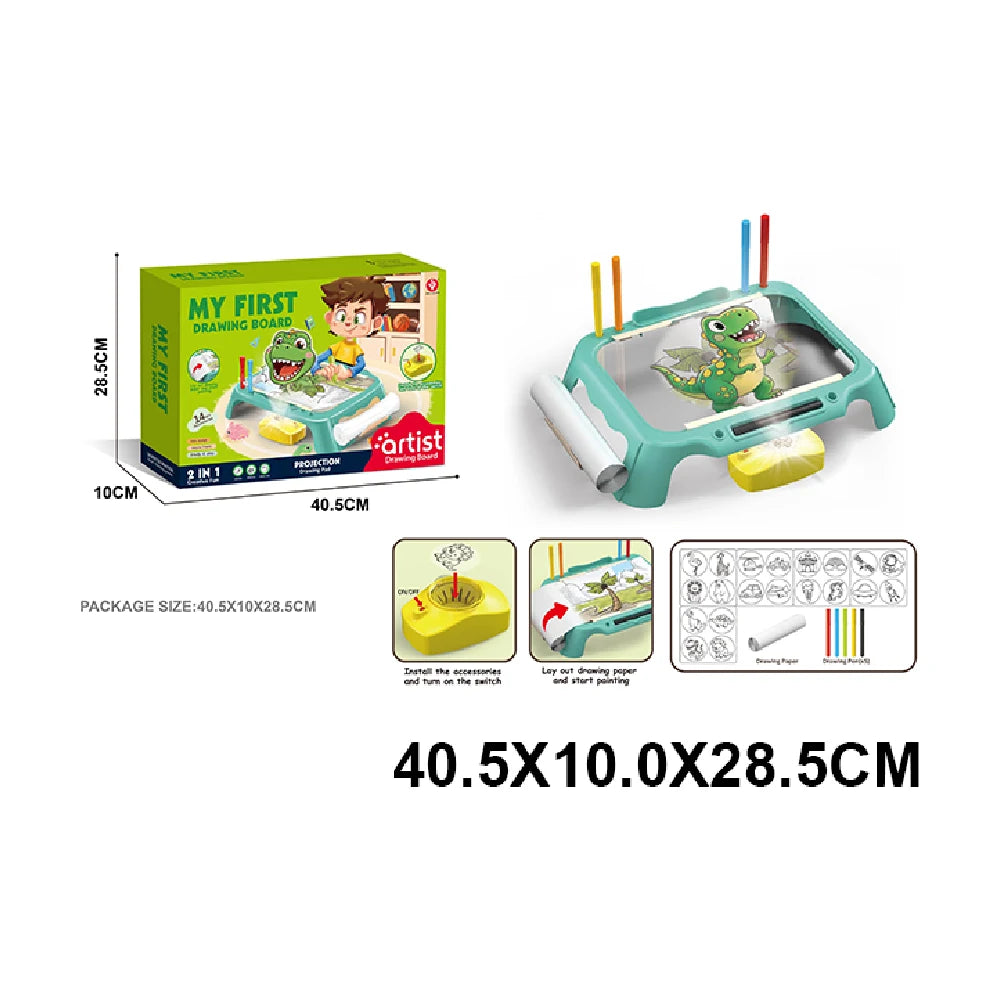 Tablă de desen 2 în 1 cu proiector și accesorii (64832)