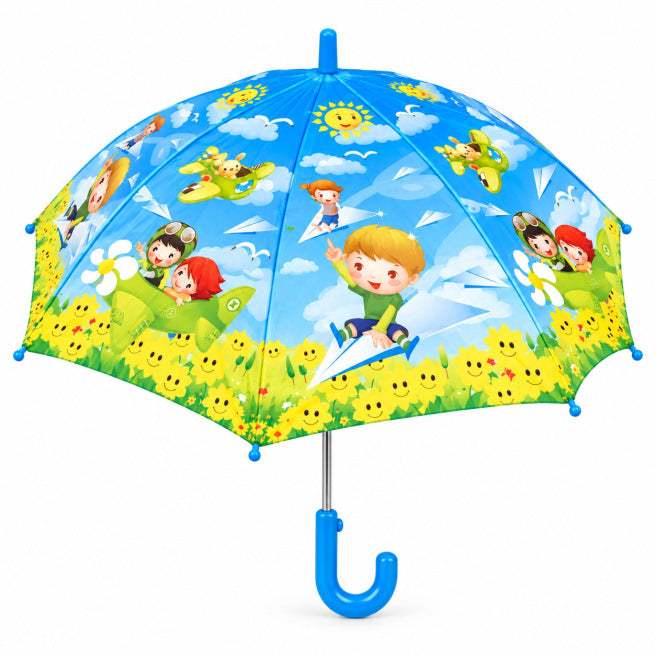 Umbrelă pentru copii cu eroi, asortată, albastră, cod 3496D