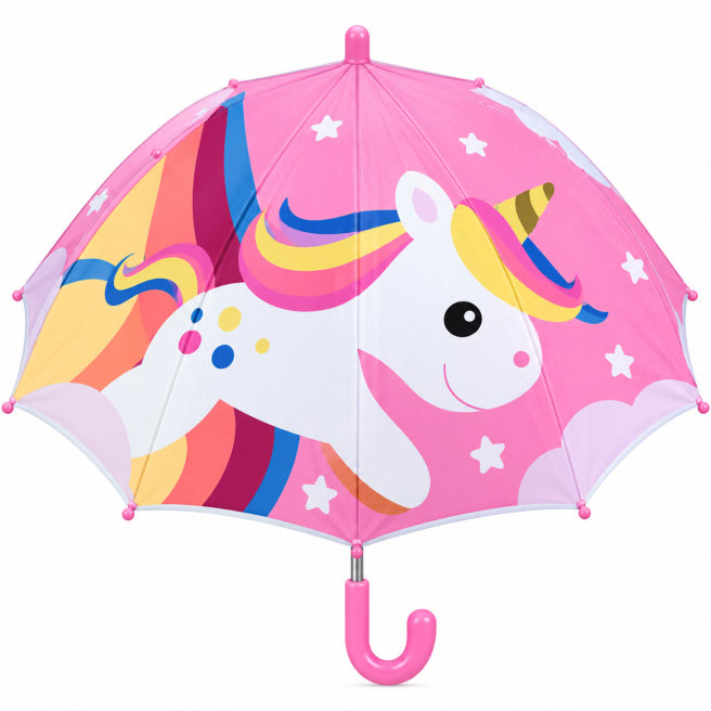 Umbrelă pentru copii cu personaje, asortată, roz, cod 3491D