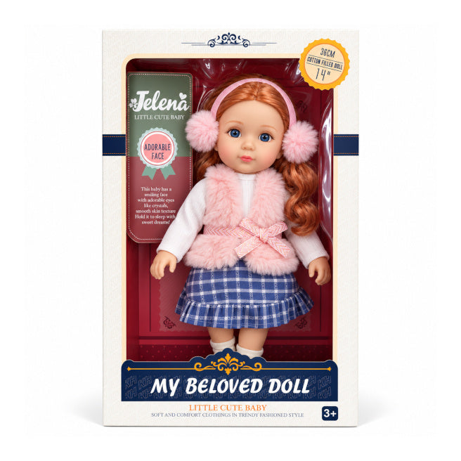 Păpușă "Jelena My beloved doll" în сăști cu blăniță 36 cm, cod 10553a