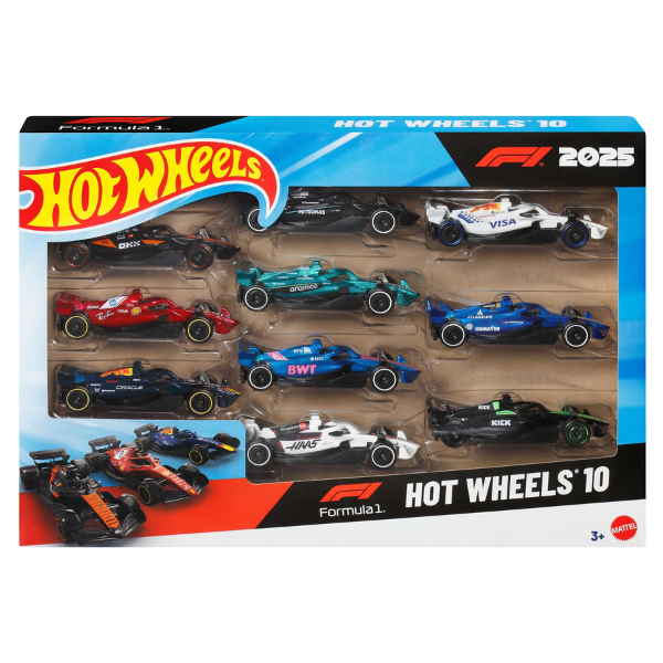 1:64 Set mașinuțe Formula 1 Hot Wheels, 10 buc SKU: JMM24