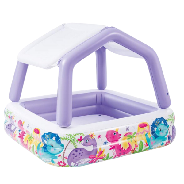 INTEX Piscină gonflabilă pentru copii cu baldachin 157x157x122 cm, 295 L, art.57470